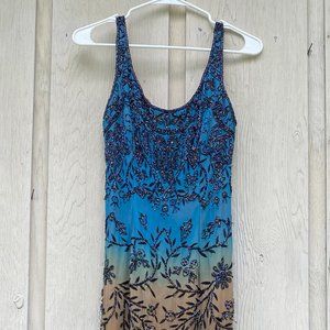 Embroidered Beaded L'Pogee Gown